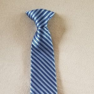Boys 13.5 inch Clip-on Tie Blue/Black